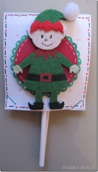 Christmas Elf popsicle lollipop cover favour