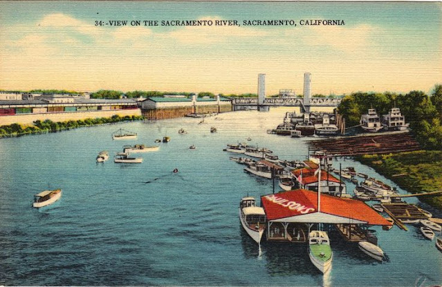 Vintage Sacramento River Postcard