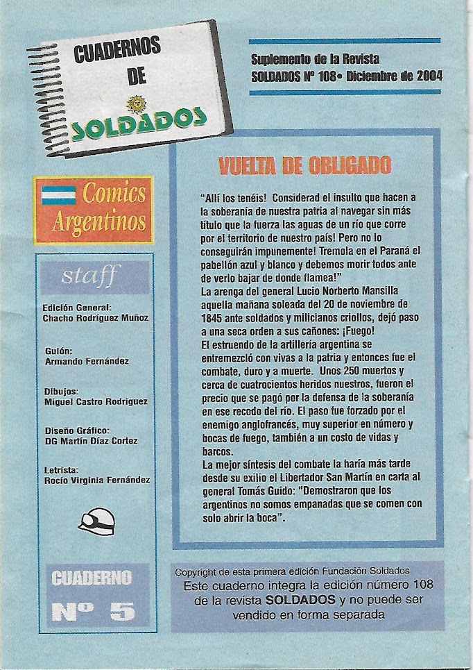 Cuaderno N° 5 de la revista Soldados