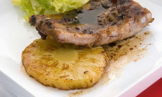 Chuletas de Cerdo, en Salsa de Piña