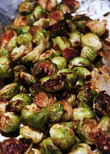 Best Ever Balsamic Brussels Sprouts. I've pan roasted them with a similar recipe before, but this way is even better!