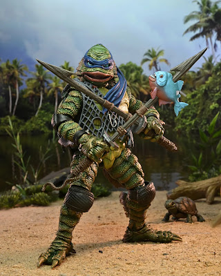 Universal Monsters x Teenage Mutant Ninja Turtles Leonardo Creature from the Black Lagoon Ultimate Action Figure by NECA