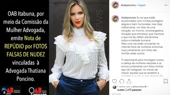 advogada fotos falsas nudez web direito