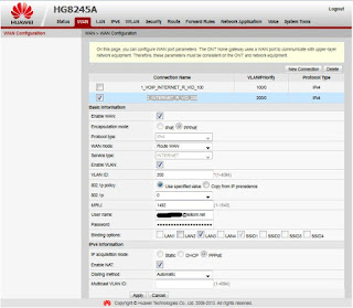 Dunia Jaringanindo - kali ini saya akan sedikit berbagi bagaimana untuk melakukan konfigurasi modem ONT Speedy Huawei HG8245A, berikut tutorialnya.