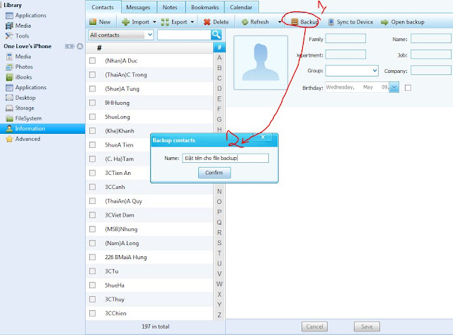 hướng dẫn backup danh bạ, tin nhắn bằng iTools