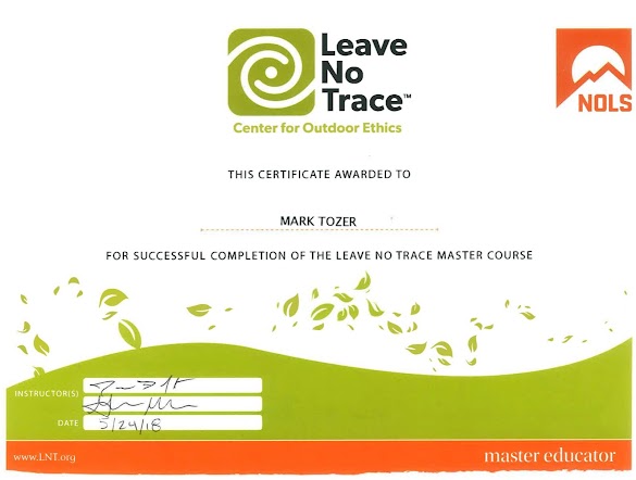 Leave No Trace Master Educator / Leave No Trace Master Educator Course 2017 National Capital Area Council / This is the highest level of training provided by the leave no trace center for outdoor ethics and enables me to train people who want to become leave no trace trainers as well as children, teens, and adults who want to take less intensive lnt awareness classes.