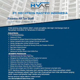 Finance AR Tax Staff di PT Mechtron Mastevi Indonesia