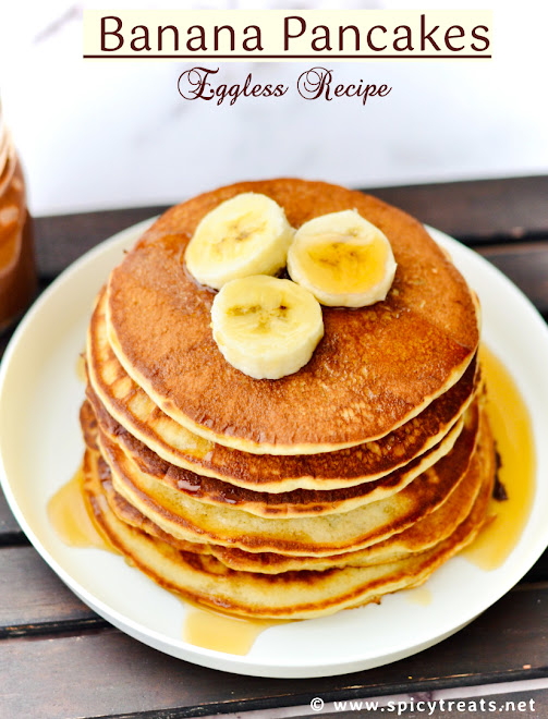 Eggless Banana Pancakes