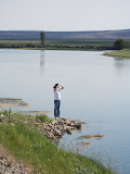 Julie overlooking the Green River