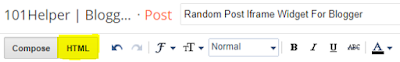 Random Post Iframe Widget For Blogger