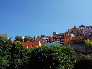 Casas coloridas en Guanajuato Mexico