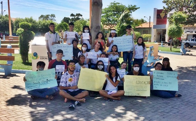 Protesto contra PEC 55 e reforma do ensino médio reúne estudantes em Cocal