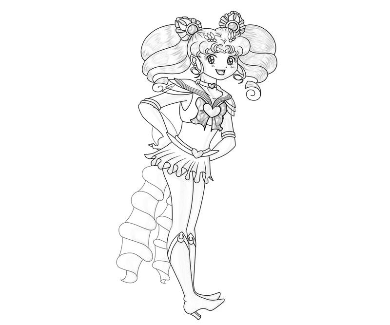 Sailor Chibi Moon Cute Coloring Pages title=