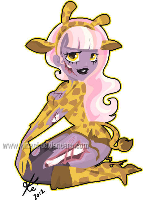 Another zombie pin up this time dressed as a giraffe lol