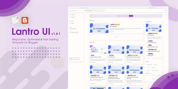 Lantro UI V1.4.1 - Responsive, Optimized & Fast Blogger Template | Free Download