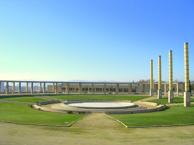 Europa square in the Olympic Ring of Barcelona