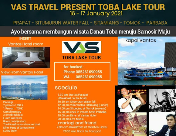 16 - 17 Januari Tour Danau Toba, Air Terjun Situmurun, Sitamiang, Parbaba, Tomok, Pesan Paketnya