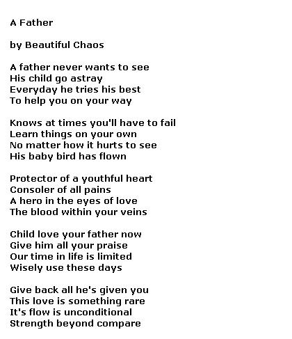 fathers day poems. valentines day poems for