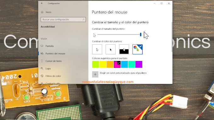 Personalizacion del Puntero del Raton: Cómo cambiar el color, Tamaño del puntero del mouse en Windows 