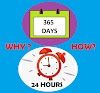 Why & how do we have 365 days a year and 24 hours in a day?