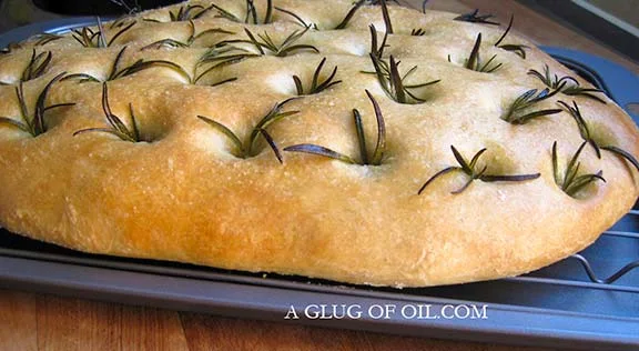 Rosemary and sea salt foccacia bread.