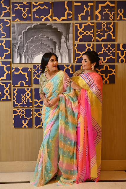 2 leheriya saree