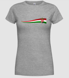 Címeres  magyar zászlós női póló