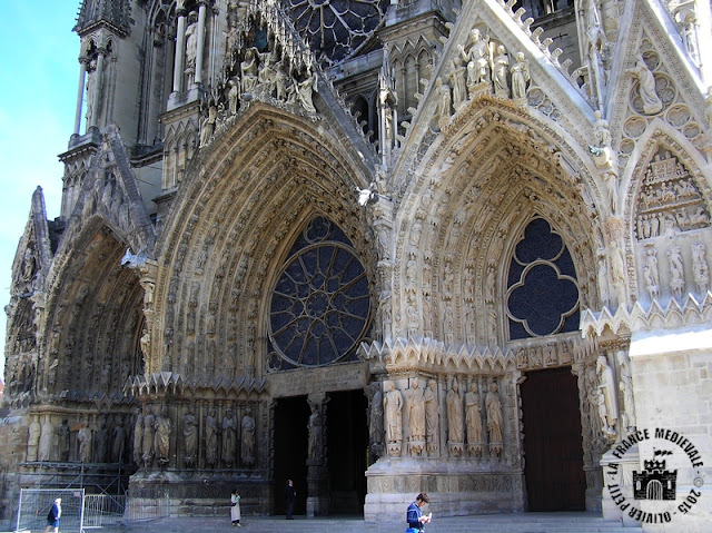 REIMS (51) - Cathédrale Notre-Dame (Extérieur - Façade occidentale)