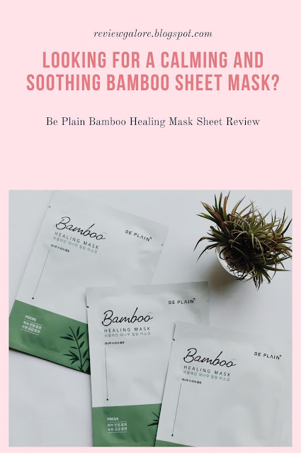 Be Plain Bamboo Healing Mask Sheet Pinterest Review