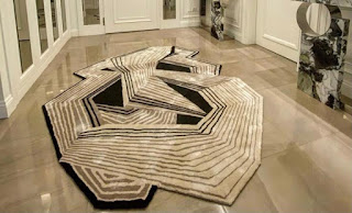 Custom hand tufted wool silk rug