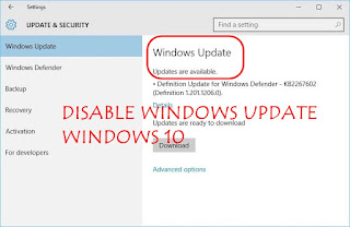 Mematikan Windows 10 Update