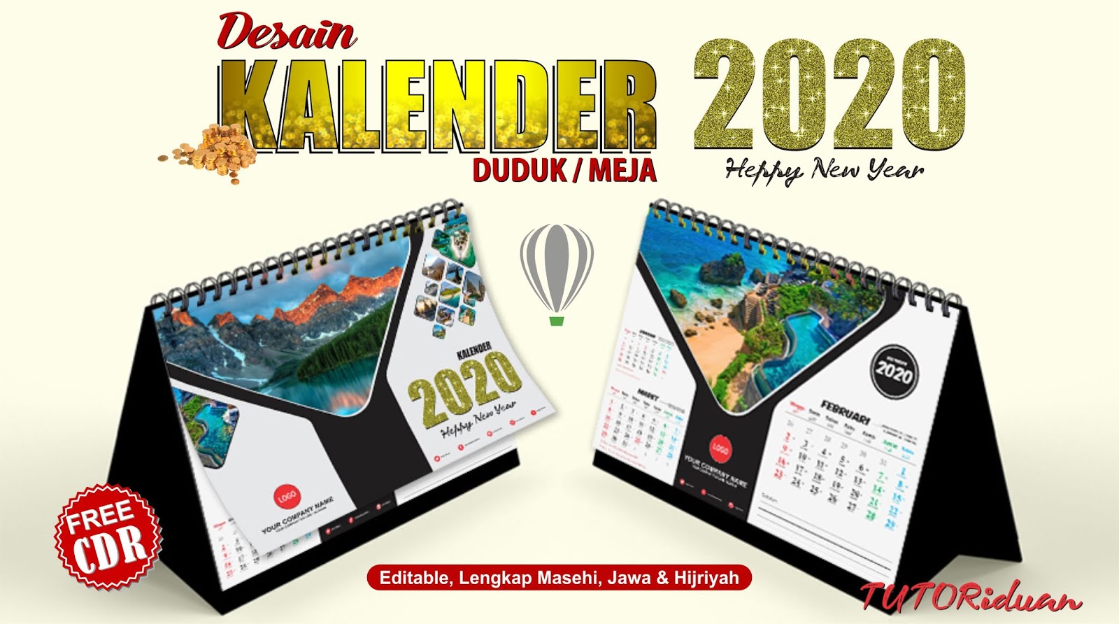 Desain Kalender Duduk 2022 dengan CorelDraw TUTORiduan com