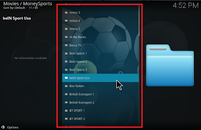 watch football live stream on moneysports kodi addon