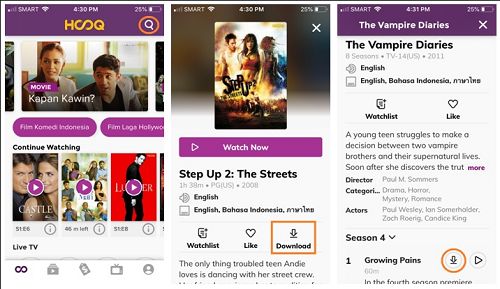 Cara Download Film di HOOQ ke Galeri