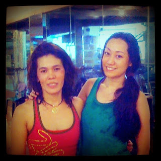 Trisha Claudine Sebastian after Zumba with Gold's Gym Zumba Instructor Marietes