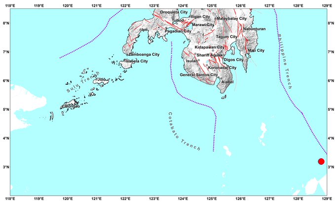 Terremoto de magnitude 6,6 atinge a Ilha Balut em Davao Ocidental