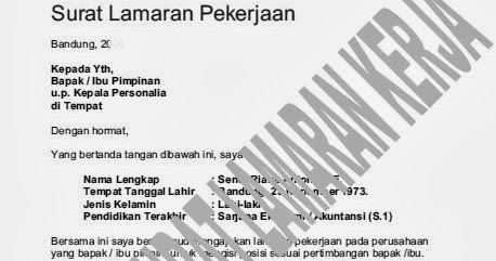 Contoh daftar riwayat hidup untuk melamar kerja cpns