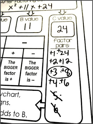 Factoring Quick Check Template