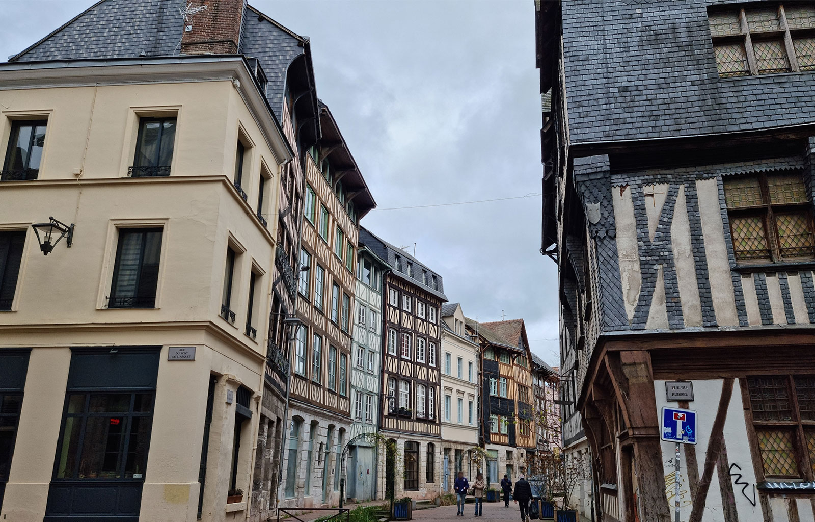 Rue avec maisons à colombages Rouen