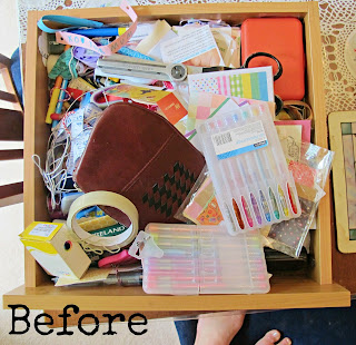 drawer reorganisation before messy