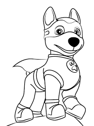 Robot dog coloring page with chopper