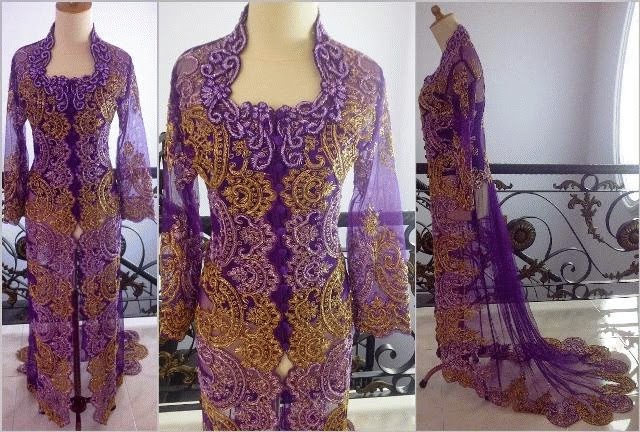  Kebaya  Muslim Modern  Warna  Ungu 