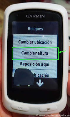 Cambiar altura en GPS Garmin Edge 810