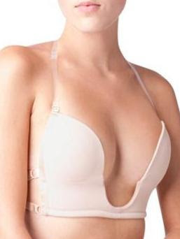 Plunge convertible Bra with clear straps