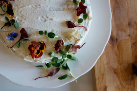 Sweet Pea Cake with Lemon Buttercream and Edible Flowers