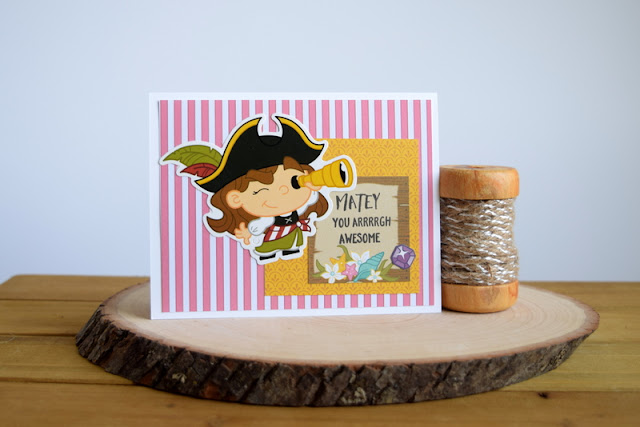 Pirate Card by Jess Crafts featuring Scrapping for Less June 2017 Card Kit