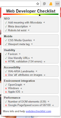 WEBDEVELOPER CHECKLIST CHECK POSICIONAMIENTO WEB EN BUSCADORES