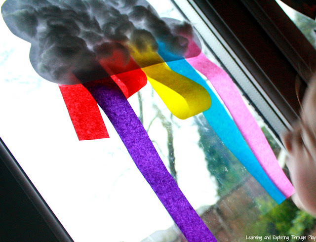 Rainbow Streamer Craft. Rainbow Crafts for Toddlers and Preschoolers.