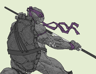 Ilustración de las Tortugas Ninja Donatello