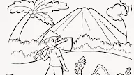 Gambar Kartun Rumah Dan Pemandangan